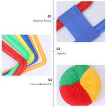 Load image into Gallery viewer, BESPORTBLE Hopscotch Ring Game Set Plastic Squares Ring with Connectors and Bean Bags Tossing for Outdoor Training Activities Carnival Summer Beach Church School Christmas Party Supplies
