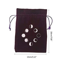 Load image into Gallery viewer, SNAHE Fortune-Telling 13x18cm Black Velvet Party Tarot Storage Bag Tarot Bag Divination Bag Oracle Card Bag(Purple)
