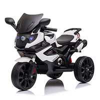 Dual Drive 12V 4.5A.h Children's Motorcycle Without Remote Control White Archile