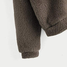 Load image into Gallery viewer, Women&#39;s Cute Bear Tail Hoodies Pullover Top,Casual Long Sleeve Fleece Sweatshirt Warm Bear Shape Fuzzy Hoodie Gray
