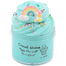 Load image into Gallery viewer, Rainbow Cloud Slime Ocean Blue Soft Premade Slime Birthday Holiday Slime Scented Cotton Mud with Charm DIY Toys for Girls Boys(200ML)
