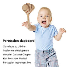 Load image into Gallery viewer, Wooden Castanets Baby Instruments Percussion Instrument with Handle Early Educational Toys for Kids
