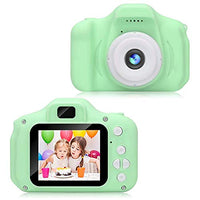 vicksune Kids Camera Children Digital Cameras for Boys Birthday Toy Gifts 4-12 Year Old Kid Action Camera Toddler Video Recorder 1080P IPS 2 Inch Green
