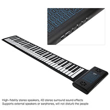 Load image into Gallery viewer, Roll Up Piano, Natural Silicone + ABS High-fidelity Stereo Speakers Multifunctional Soft Electronic(American standard (100-240v))
