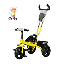 Load image into Gallery viewer, A Tricycle Two-Year-Old Tricycle Push Baby Bicycle Children of 1-3-6-year-old for a Tricycle for Children Hand Push Tricycle Children Tricycle Lightweight Boys and Girls Riding Toys (Color : Yellow)

