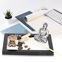 Load image into Gallery viewer, Zen Garden Resting Meditation, Classic Unique Zen Sandbox Wooden Craft Decoration
