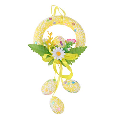 ABOOFAN Easter Hanging Eggs Easter Eggs Wreath Easter Egg Front Door Garland Sign Easter Tree Ornaments for Spring Easter Party Window Wall Decorations