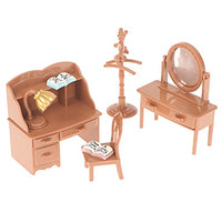 IYSHOUGONG 1Set 1:12 Dollhouse Miniature Bedroom Dresser Chair Desk Set Model Doll Home Decor DIY Dollhouse Decor Garden Ornament Home Decor for DIY Fairy Garden Dollhouse Decor