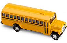 Load image into Gallery viewer, Kicko Diecast Friction School Bus - Pull Back 5 Inches Long Metal School Bus - Die-Cast Vehicles- Party Bag, Stuffers, Fillers
