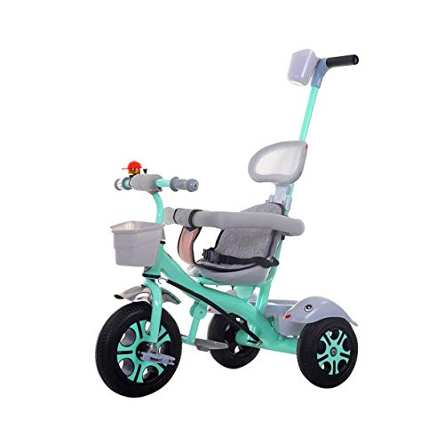 Best Pink-to-use Folding Hand Riding Toy Presents Three-Wheeled Stroller Rotary Children Tricycle from The Infant Trike 6 Months to 5 Years (Color : Green)