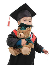 Load image into Gallery viewer, Plushland Brown Bear Plush Stuffed Animal Toys Present Gifts for Graduation Day, Personalized Text, Name or Your School Logo on Gown, Best for Any Grad School Kids 12 Inches(Black Cap and Gown)
