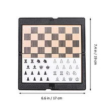 Load image into Gallery viewer, NUOBESTY 2 Sets Magnetic Travel Chess Set Foldable Chess Board Portable Compact Pocket Chess Board Games Intelligence Trainer Puzzle Toy for Kids Adults
