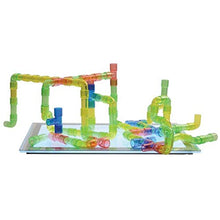 Load image into Gallery viewer, Constructive Playthings - JTM-60 80 pc. Translucent Pipe Builders Only for 3D Structures and Light Table Use with 2 3/4&quot; L. Straight Tubes, Elbow Tubes and&quot;T&quot; Tubes for Ages 3 Years and Up
