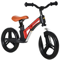 Qaba Kids Balance Bike Lightweight Toddler Bike with Adjustable Seat and Handlebar, No Pedal Magnesium Alloy Bicycle with Footrest for 2-5 Years White