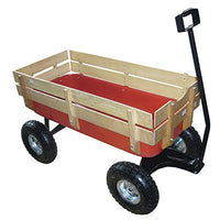 Valley Industries Big Foot Pull Behind Wagon with All Terrain Tires and Wood Side Panels