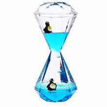 Load image into Gallery viewer, YUE MOTION Liquid Motion Bubbler Timer / Diamond Shaped Liquid Timer for Fidget Toy,Autism Toys , Children Activity, Calm Relaxing ,Penguin Desk Toys and Home Ornament
