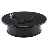 20cm 360 Degree Electric Rotating Turntable Display Stand Photography Video Shooting Props Turntable9(Black)