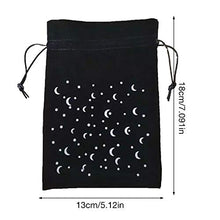 Load image into Gallery viewer, YITAQI Tarot Bags and Pouches,Playing Cards 13x18cm Fortune-Telling Witch Black Tarot Card Storage Thick Velvet Divination Bag(Type 3)
