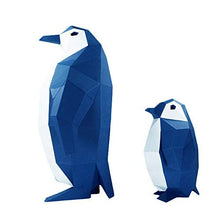 Load image into Gallery viewer, Papercraft World Penguin Wall Art - 3D Puzzle Colored DIY Kits for Wild Animal Lovers - 100% Recycled Fortified Materials - Handmade Modern Minimalist Use Anywhere Decoration
