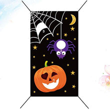 Load image into Gallery viewer, PRETYZOOM Pumpkin Bean Bag Toss Games Toy Set Throwing Game Flags Scary Toss Pendant Hanging Banner Decor with 3Pcs Sandbag for Holiday Kids Party Home Decor
