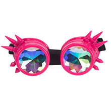 Load image into Gallery viewer, SLTY Festival Kaleidoscope Rainbow Glasses Prism Rave Cosplay Sunglasses Goggles
