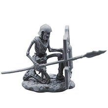 Load image into Gallery viewer, Skeleton Warrior with Shield Figure Kit 28mm Heroic Scale Miniature Unpainted First Legion
