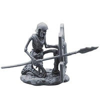 Skeleton Warrior with Shield Figure Kit 28mm Heroic Scale Miniature Unpainted First Legion
