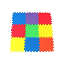 Load image into Gallery viewer, Non Toxic Extra Thick 9 Piece Children Play Mat   Comfortable Cushiony Foam Floor Puzzle Mat, 6 Vibr
