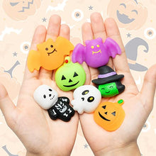 Load image into Gallery viewer, MALLMALL6 20Pcs Halloween Mochi Squeeze Toys Kawaii Spooky Pumpkin Ghost Spider Animal Squeeze for Halloween Decorations Happy for Kids Party Favors Stress Relief Squeeze Toys
