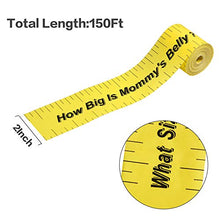 Load image into Gallery viewer, ABOAT 3 Rolls 2in x 150ft Belly Measuring Tape Tummy Measure for Baby Shower Game Party Supplies
