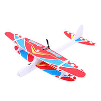 NUOBESTY Manual Throwing Toy Electric Fight Airplane Toy Hand Throwing Plane Model Foam Airplane (Random Pattern)