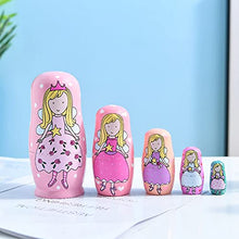 Load image into Gallery viewer, OUMIFA Stacking Nesting Dolls 5 Layer Russian Nesting Doll Girl Matryoshka Hand Painted Wooden Crafts Children&#39;s Gifts Wooden Doll Toys Collectible Dolls Gift Set
