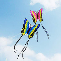 FQD&BNM Kite Butterfly Kite with Handle line Children Kite Flying Toys Easy Control Ripstop Nylon Birds Eagle Kite,Blue Kite with 100m