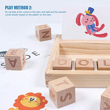 Load image into Gallery viewer, Zerodis Wooden Baby Construction Toys, Learning Alphabet Building Block Toy Infant Enlightenment Toy with 30 Letter Cards and 8 Letter Block
