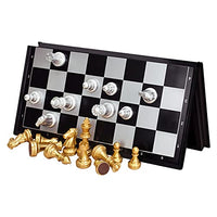 GGHHJ Magnetic Chess Foldable Chess Board Portable Party Collection Birthday Gift Travel Carry Interactive Game Chess Set Built-in Storage (Color : 31 * 31.6)