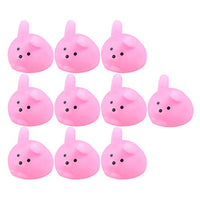 BESPORTBLE 10 Pcs Easter Squeeze Rabbit Toys Mini Kawaii Bunny Fun Toy Easter Basket Stuffers for Easter Theme Party Favors Pink
