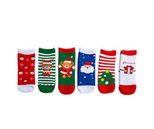 Load image into Gallery viewer, Skydume 6 Pairs Cartoon Baby Toddler Kids Girls Boys Children&#39;s Socks Christmas Holiday Sock Gift,M,4-6 Years Old
