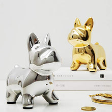 Load image into Gallery viewer, SMFN Cuit Piggy Bank Money Banks Creative Piggy Bank Ceramic Bulldog Coin Piggy Bank Home Decoration Gift Coin Bank Money Box for Best Gift (Color : Gold)
