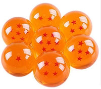 7 Stars 7pcs Anime 3.5cm Transparent Balls Yellow