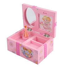 Load image into Gallery viewer, Annadue Pink Cartoon Music Box Dancing Princess Music Box Girls Jewelry Box, Jewelry Box for Girls, Children Toy for Little Princess
