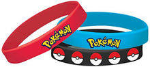 Load image into Gallery viewer, Amscan 398750 Pokemon Rubber Elastic Bracelets, 6ct, Multicolor
