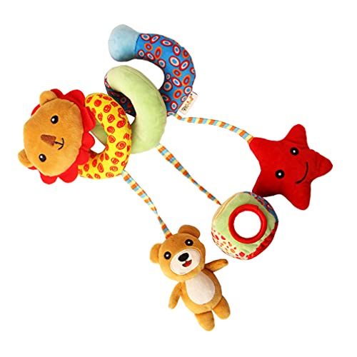 TOYANDONA Spiral Pram Toy Kid Baby Crib Cot Pram Hanging Activity Plush Toys Spiral Stroller Car Seat Toy Bed Plush Animal Wrap Around Hanging Toy