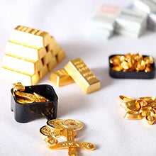 Load image into Gallery viewer, 10Pcs Mini Dollhouse Bullion, 1/12 Scale Alloy Dollhouse Copper Cash Gold Brick Model, Miniature Dollhouse Accessories for Kids Pretend Playing D
