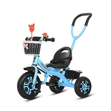 Load image into Gallery viewer, Portable Tricycle 7-in-1 Baby Tricycle Stroller with Handle Rear Seat Rubber Wheel for Toddler Boy/Girl 7 Months-6 Years Old 2 Colors (Color : Blue)
