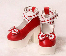 Load image into Gallery viewer, Studio one 7 cm Red high Heels Fashion Bow Doll Shoes for 1/3 bjd Doll 60 cm Doll
