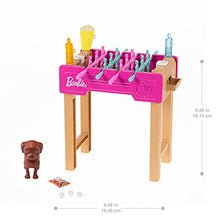 Load image into Gallery viewer, Barbie Mini Playset with Pet, Accessories and Working Foosball Table, Game Night Theme, Gift for 3 to 7 Year Olds
