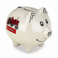 Farmall Saving Piggy Bank White with Tractor