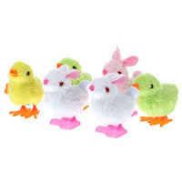 STOBOK Kids Clockwork Playthings, 6pcs Random Color Adorable Chicks and Bunnies Shape Wind Up Waking Toys|8X7. 5X5cm