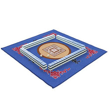 Load image into Gallery viewer, Jigitz Blue Game Mat with Case - Classic Chinese Mahjong Table Mat - 30.8 x 30.8in Felt Table Cover Mahjong Mat
