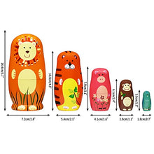 Load image into Gallery viewer, HYCLES Nesting Dolls Russian Matryoshka Wood Stacking Nested Set for Kids Handmade Toys for Children Kids Christmas Birthday Decoration Halloween Wishing Gift
